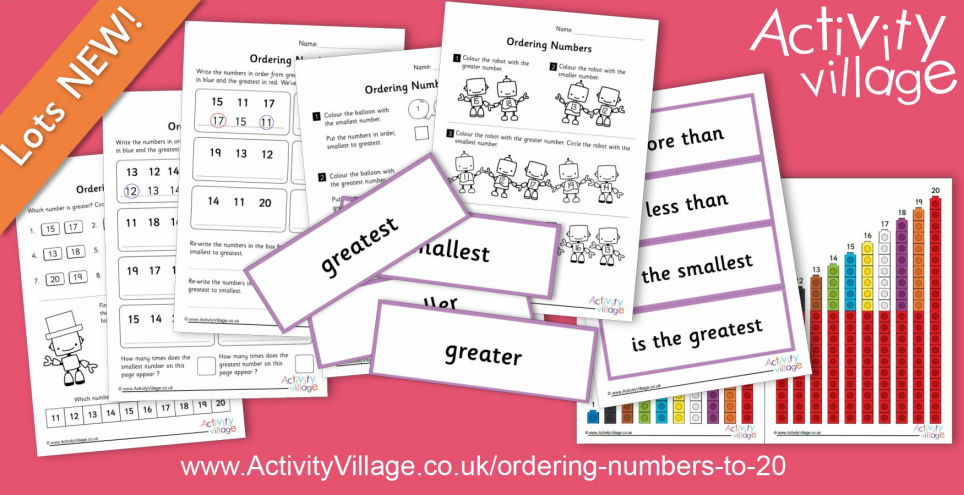 New Resource for Ordering Numbers to 20