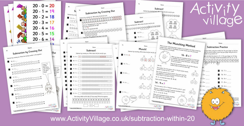 New Resources for Subtraction Within 20 New Resources for Subtraction Within 20
