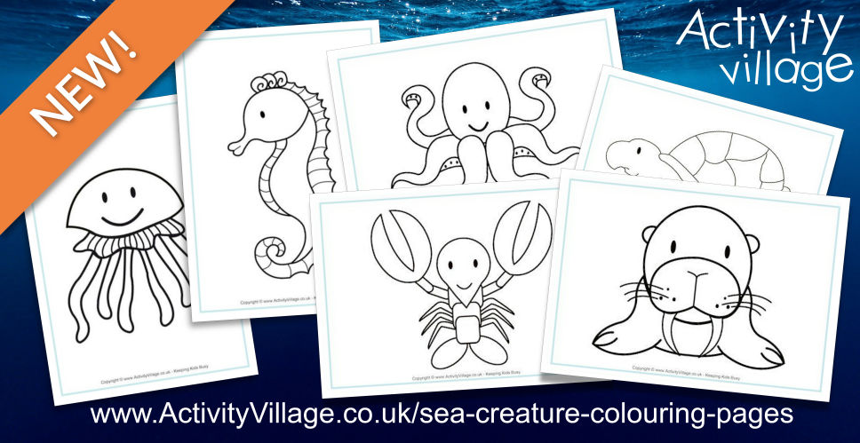 New Sea Creature Colouring Pages