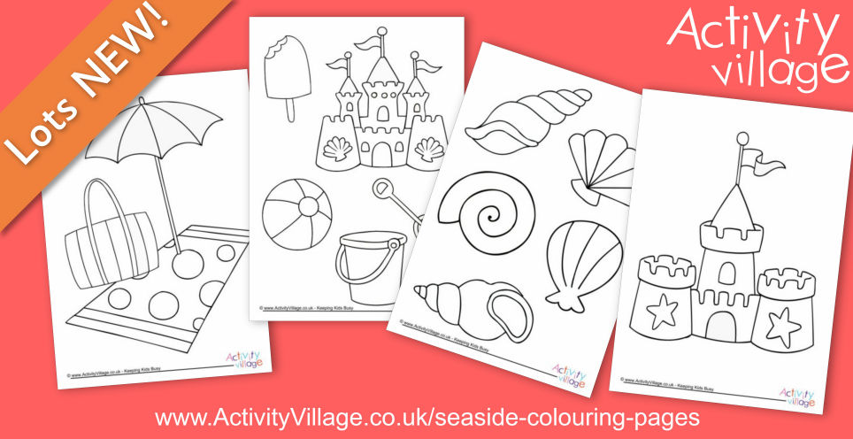 New Seaside Colouring Pages for Younger Children