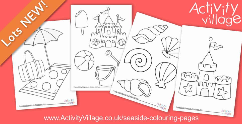 New Seaside Colouring Pages for Younger Children New Seaside Colouring Pages for Younger Children