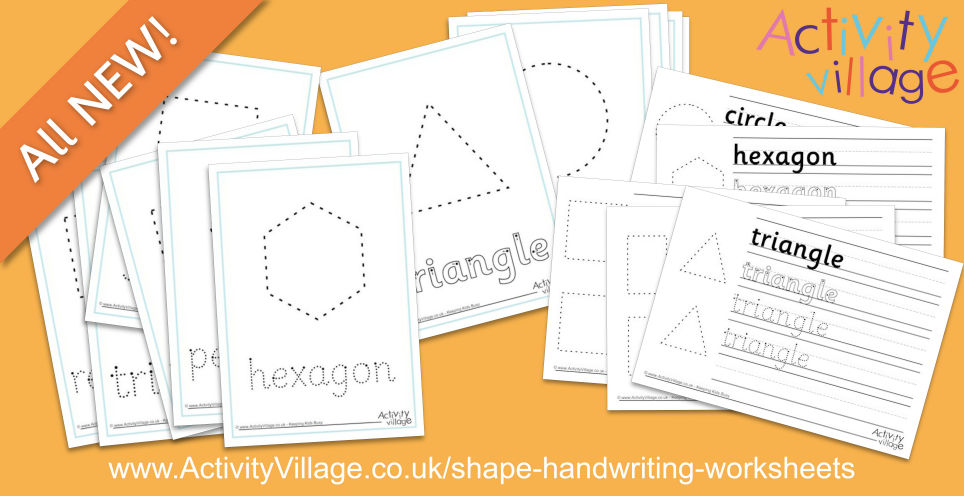 New Shape Handwriting Worksheets for 2D Shapes