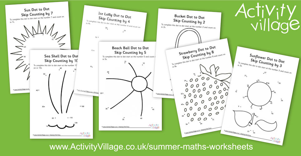 New Skip Counting Dot to Dots for Summer New Skip Counting Dot to Dots for Summer