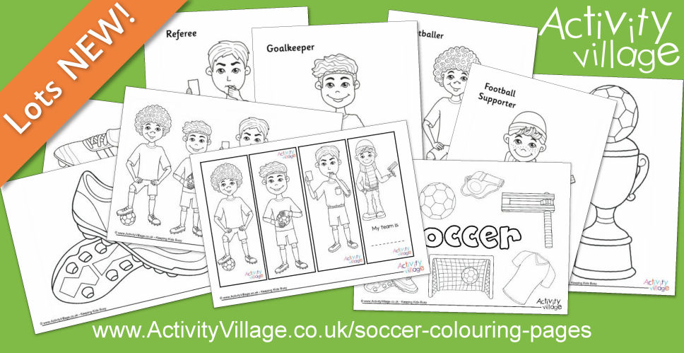 New Soccer Colouring Pages