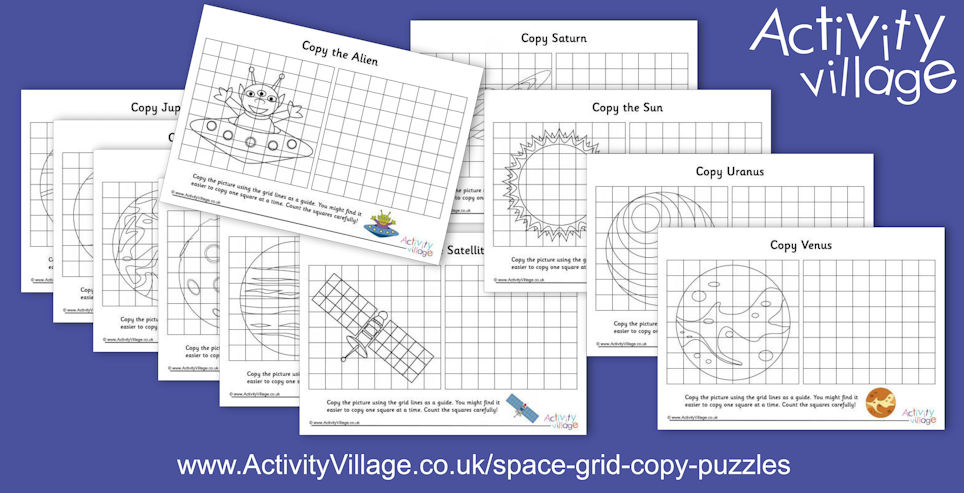 New Space Grid Copy Puzzles