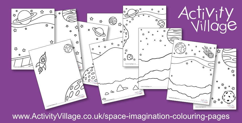 New Space Imagination Colouring Pages