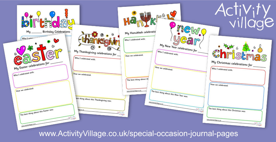 New Special Occasion Journal Pages New Special Occasion Journal Pages