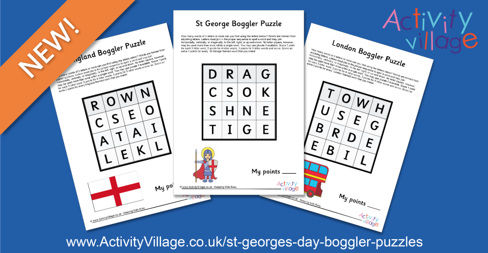 New St George's Day Boggler Puzzles