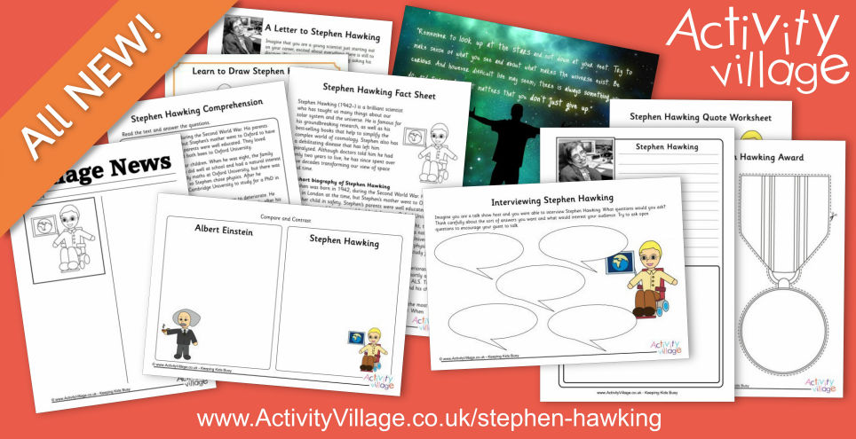 New Stephen Hawking Biography, Worksheets and Printables for Kids New Stephen Hawking Biography, Worksheets and Printables for Kids