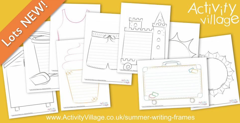New Summer and Seaside Frames for Writing and Drawing Projects New Summer and Seaside Frames for Writing and Drawing Projects