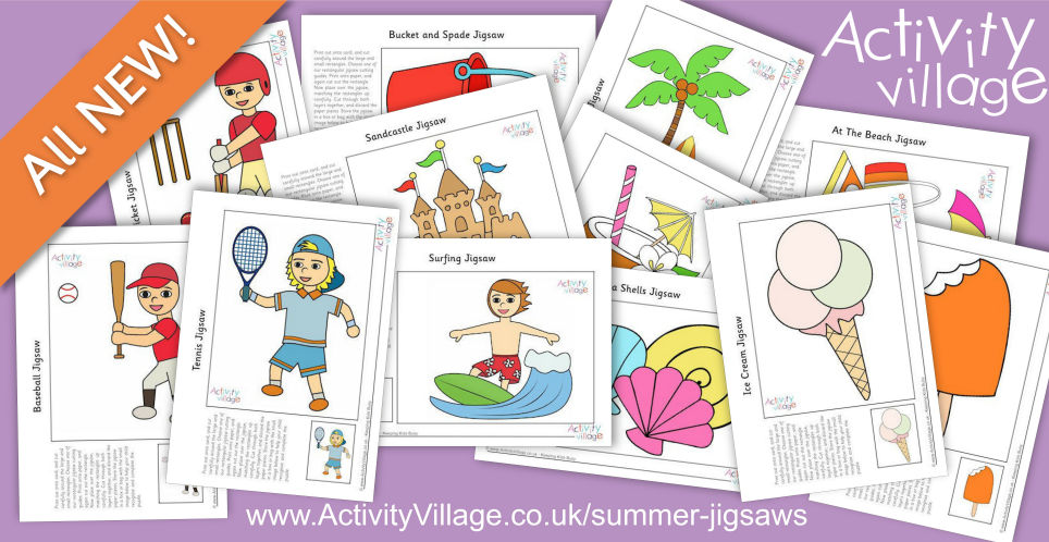 New Summer Jigsaws - A Quick and Easy Printable Activity New Summer Jigsaws - A Quick and Easy Printable Activity