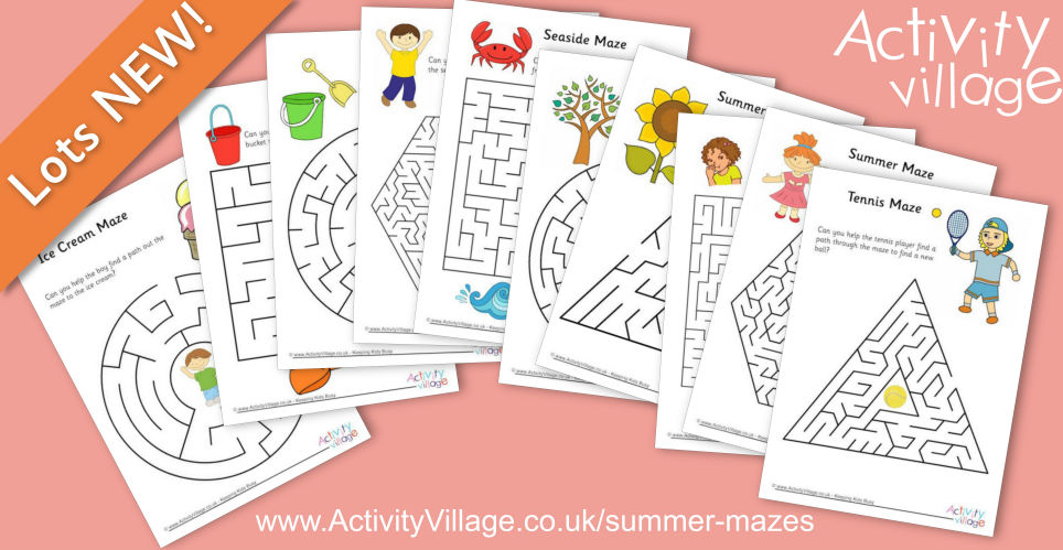 New Summer Mazes Just Added to our Existing Collection...