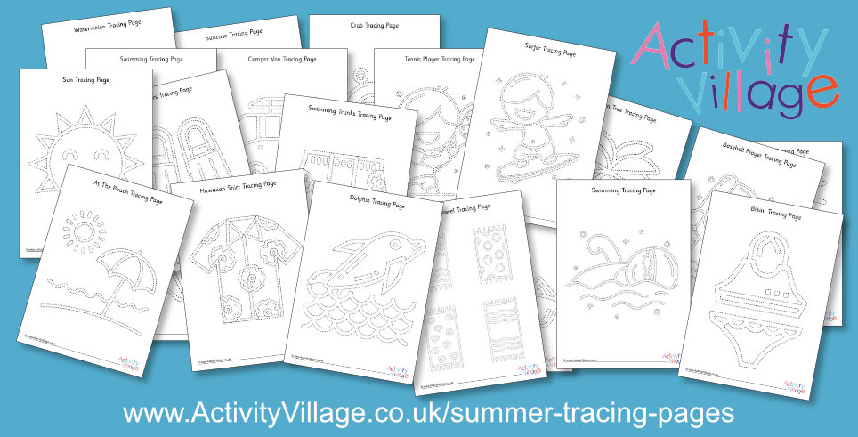 An Abundance of New Summer Tracing Pages! An Abundance of New Summer Tracing Pages!