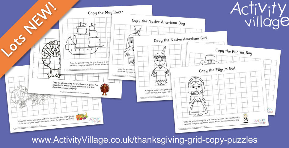 New Thanksgiving Grid Copy Puzzles