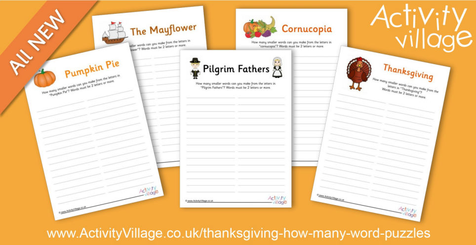 New Thanksgiving Puzzles - How Many Words? New Thanksgiving Puzzles - How Many Words?