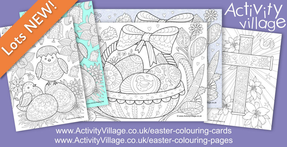New Today - Easter Colouring Pages and Cards for Older Children... New Today - Easter Colouring Pages and Cards for Older Children...