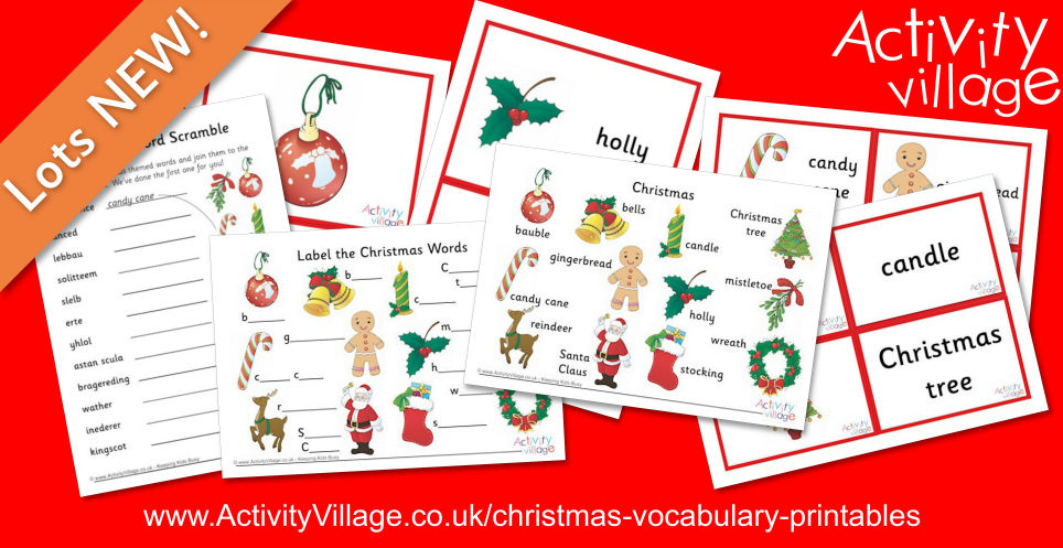 New Useful Christmas Vocabulary Printables