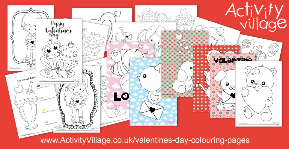 New Valentine's Day Colouring Pages