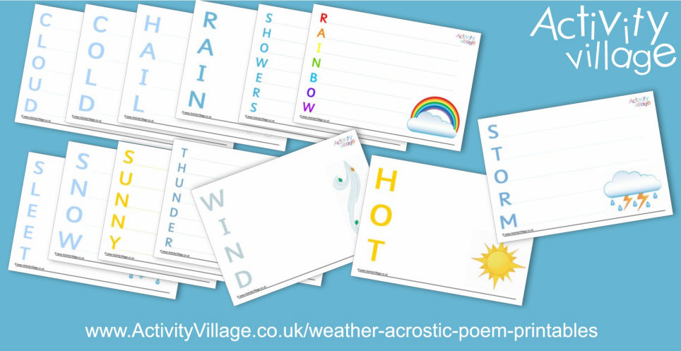 New Weather Acrostic Poetry Printables