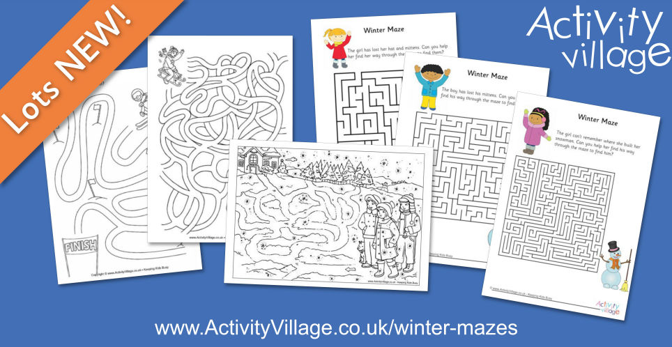 New Winter Mazes to Print and Enjoy with the Kids