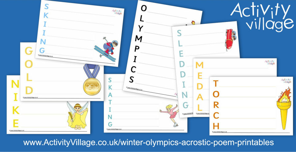 New Winter Olympics Acrostic Poem Printables