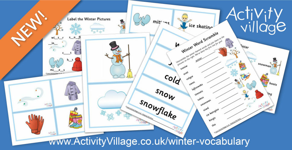 New Winter Vocabulary Printables