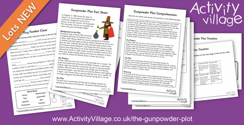 New Worksheets for the Gunpowder Plot New Worksheets for the Gunpowder Plot