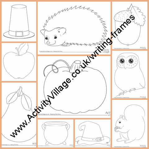 New Writing Frames for Autumn, Halloween and Thanksgiving New Writing Frames for Autumn, Halloween and Thanksgiving