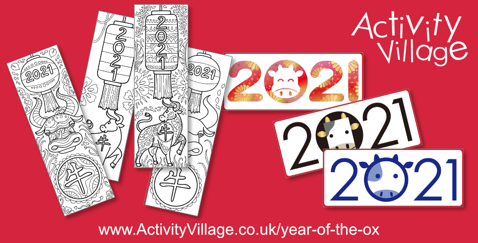 New Year of the Ox Bookmarks for Chinese New Year New Year of the Ox Bookmarks for Chinese New Year