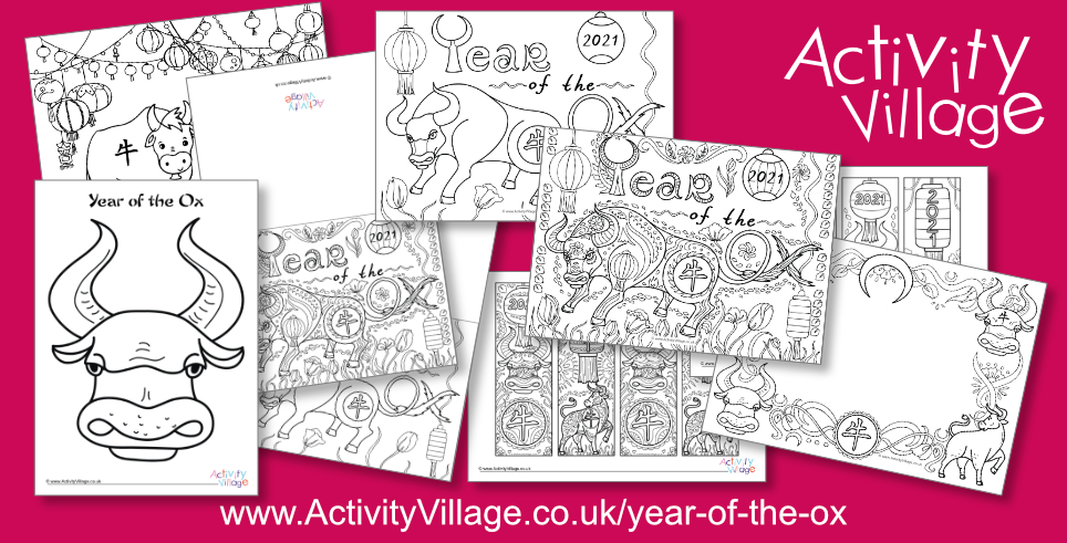 New Year of the Ox Colouring Pages New Year of the Ox Colouring Pages