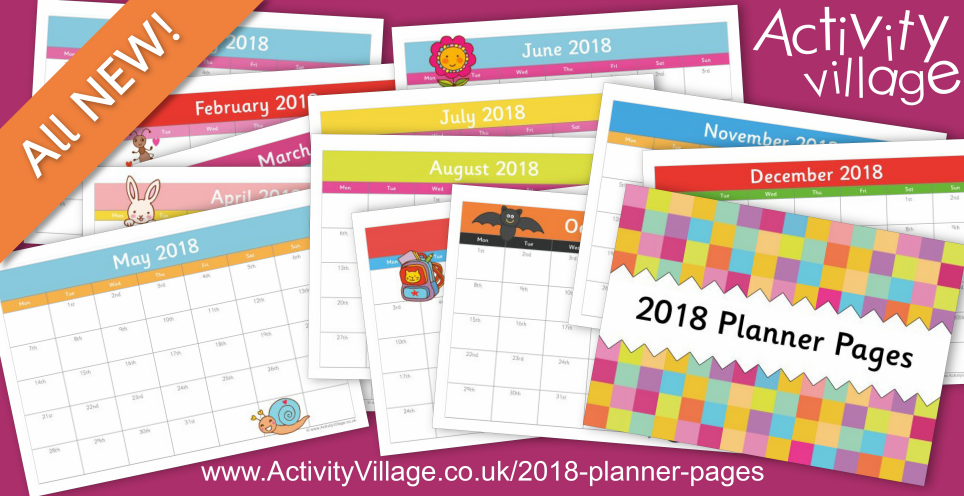 Our 2018 Planner Pages are Now Ready on the Website Our 2018 Planner Pages are Now Ready on the Website