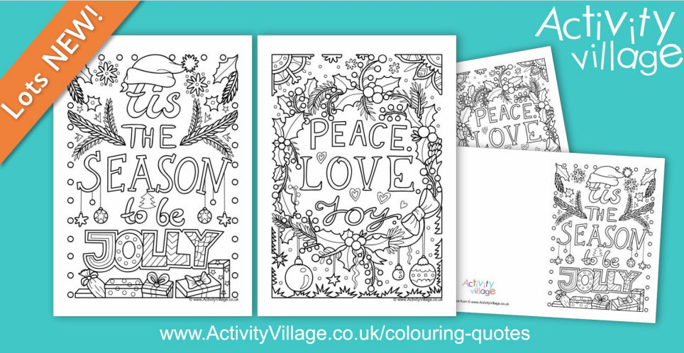 Our Latest Colouring Quotes - for Christmas