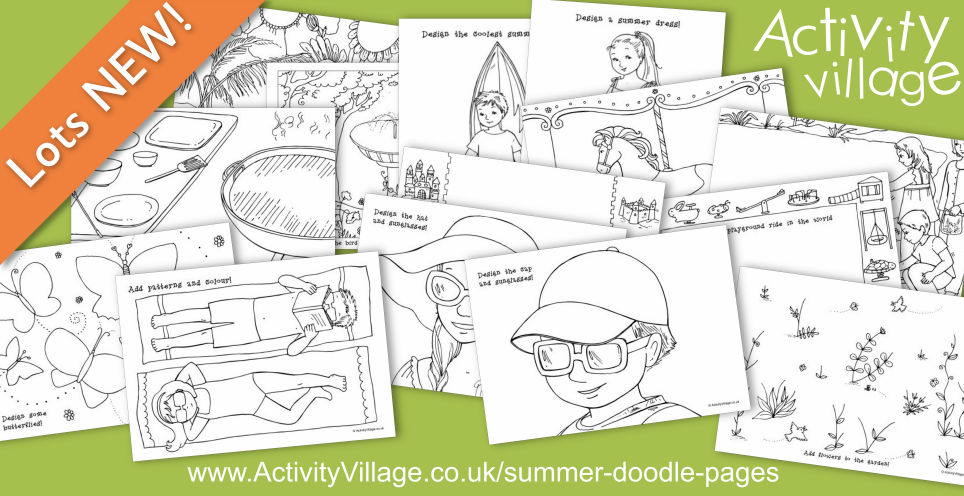 Our New Summer Doodle Pages Encourage Imaginative Drawing and Colouring
