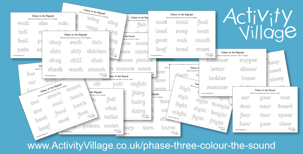 Phonics Phase Three Colour the Sound Pages Phonics Phase Three Colour the Sound Pages