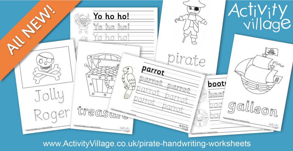 Practise Handwriting Skills with these Pirate Themed Worksheets! Practise Handwriting Skills with these Pirate Themed Worksheets!