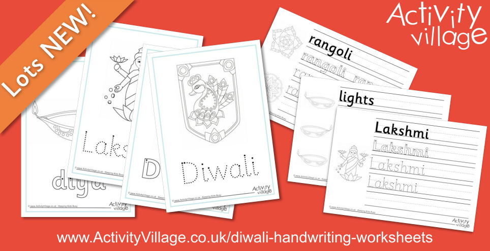 Pretty New Diwali Worksheets for Handwriting Practice