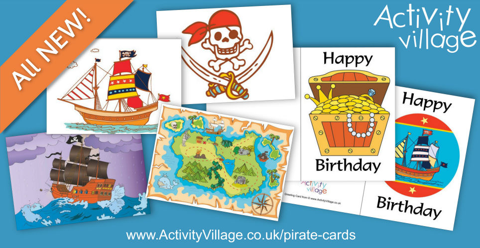 Ready to Print Pirate Cards for Pirate Birthdays ...