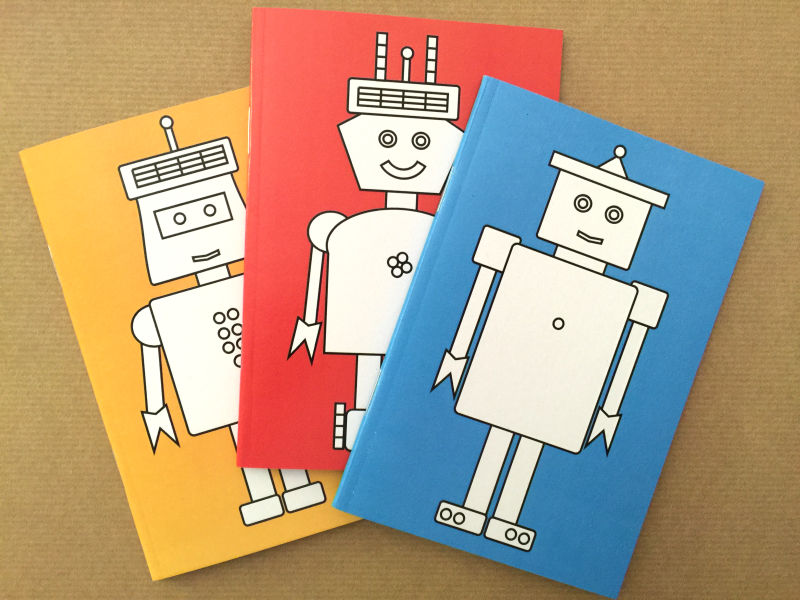 New Robot Colouring Notebooks In Our Shop