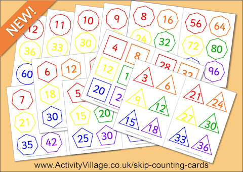 New Skip Counting Cards for Times Tables Fun New Skip Counting Cards for Times Tables Fun