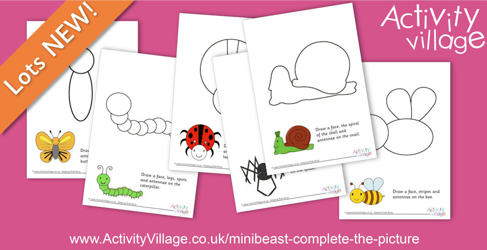 Something a Little Different! Complete the Minibeast Pictures Something a Little Different! Complete the Minibeast Pictures