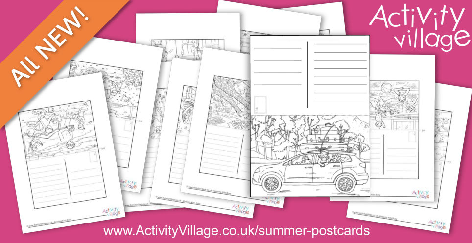 Something a Little Different - Summer Colouring Postcards Something a Little Different - Summer Colouring Postcards