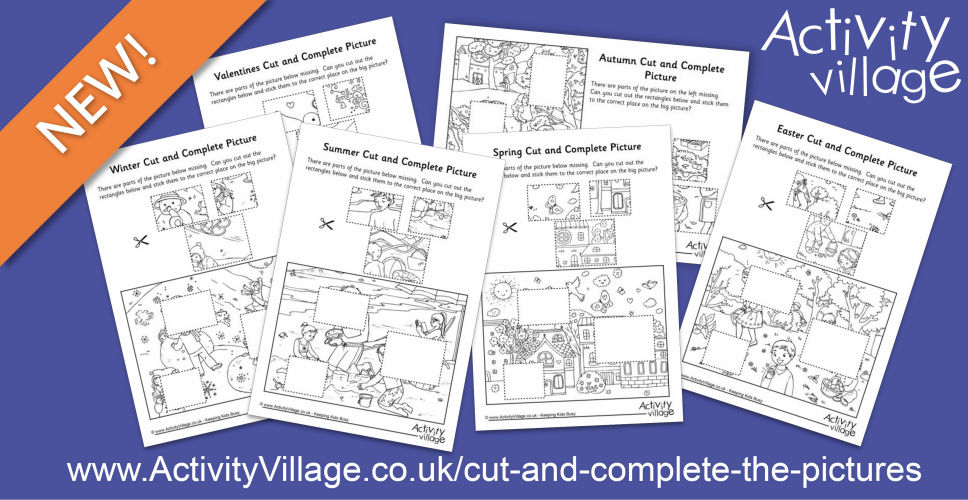 Something New - Cut and Complete the Picture Printables Something New - Cut and Complete the Picture Printables