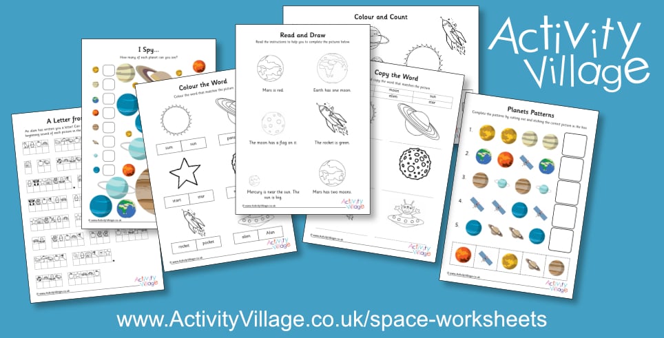 Space Worksheets for Early Learning