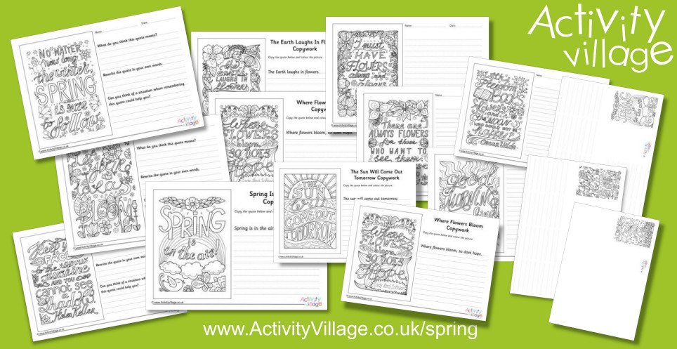 Spring Quotation Activities Spring Quotation Activities