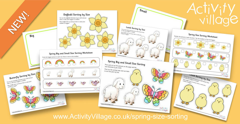 New Spring Size Sorting Activities New Spring Size Sorting Activities