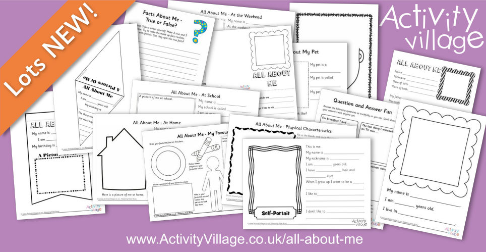 Start the New School Year with our New "All About Me" Printables