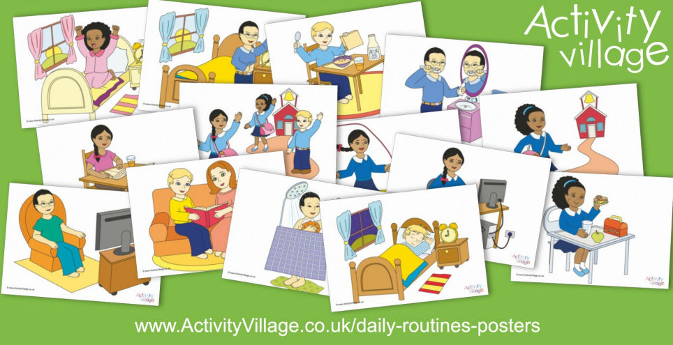 Starting a New Topic with these Daily Routine Posters Starting a New Topic with these Daily Routine Posters