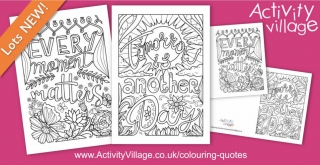 2 Gorgeous New Colouring Quote Pages and Cards Just Added