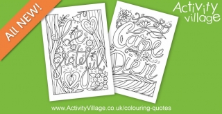 2 Lovely New Colouring Pages and Colouring Cards