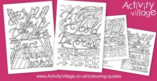 2 New Colouring Quotes for Older Kids and Adults